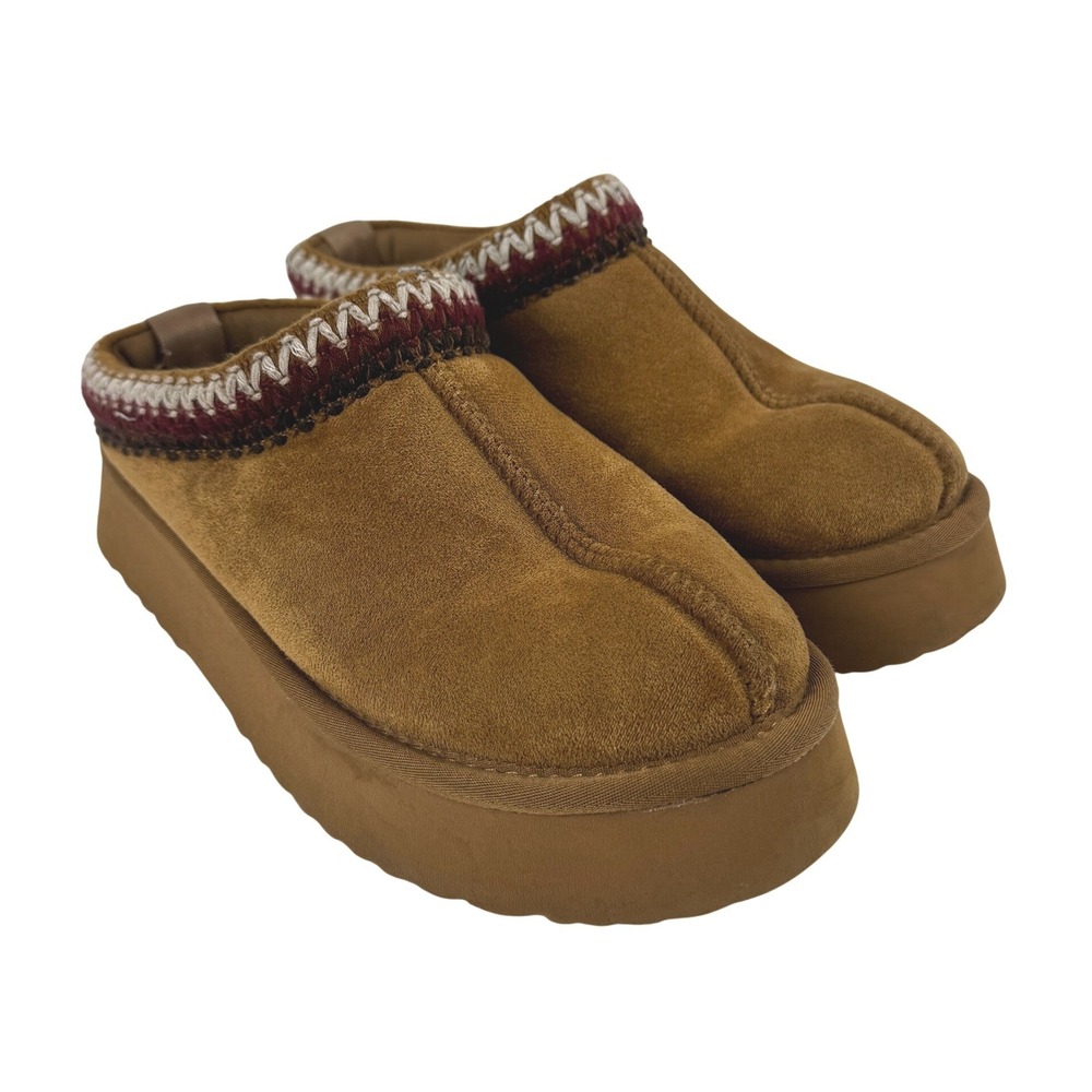 Altar d State Matisse Cloud Slippers Tan Faux Fur Lined Platform‎ Size 6
